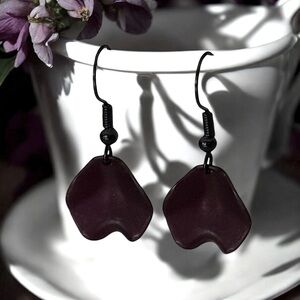 5 For $25💫Dark Plum Petal Dangles Earrings Dangles